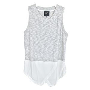 Anthropologists grey heathered layered tank